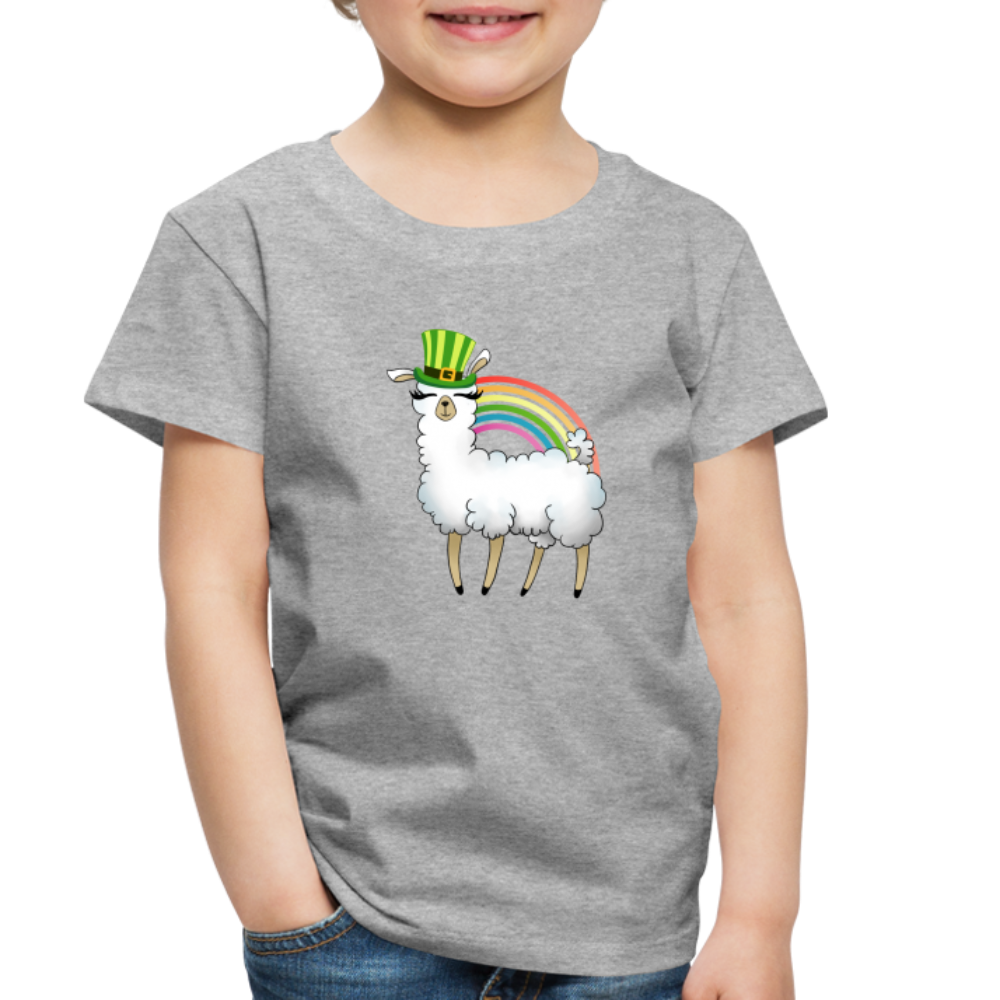 Lucky Llama Toddler Premium T-Shirt - heather gray