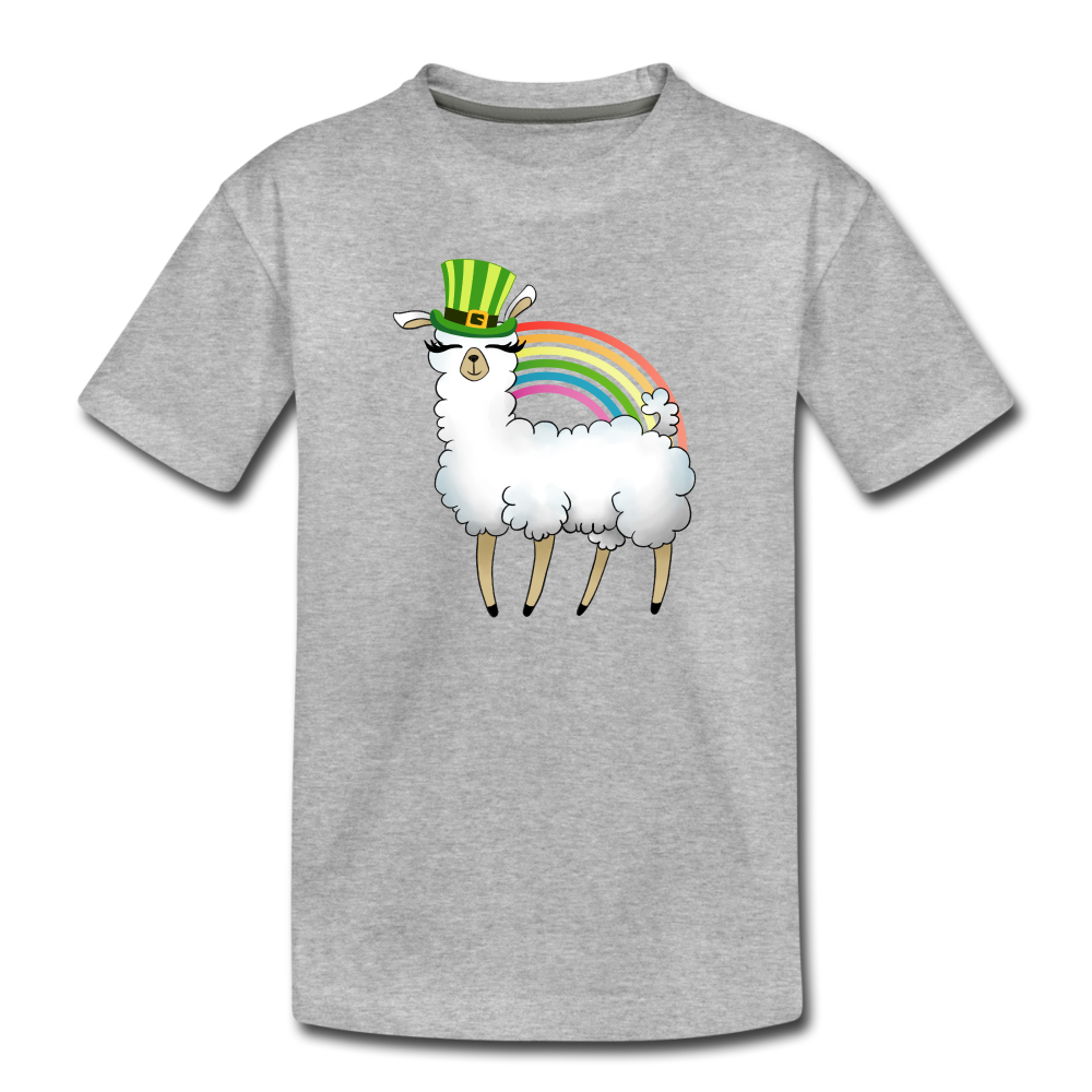 Lucky Llama Toddler Premium T-Shirt - heather gray