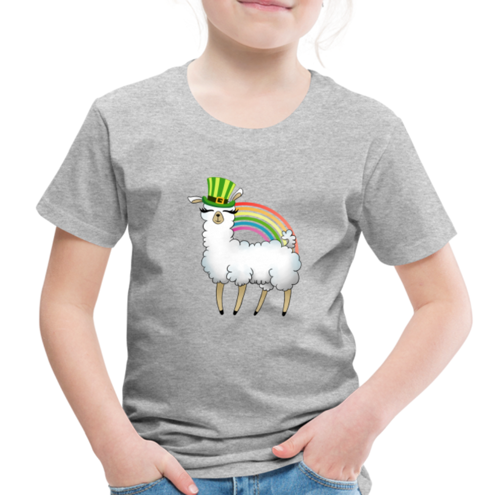 Lucky Llama Toddler Premium T-Shirt - heather gray
