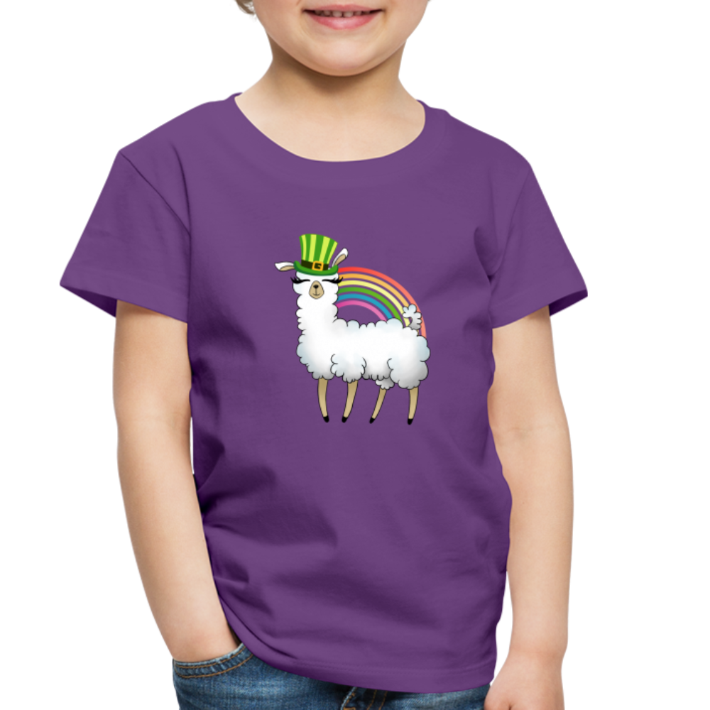 Lucky Llama Toddler Premium T-Shirt - purple