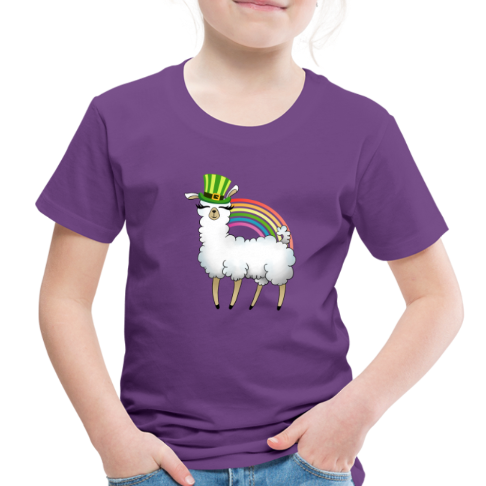 Lucky Llama Toddler Premium T-Shirt - purple