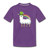 Lucky Llama Toddler Premium T-Shirt - purple