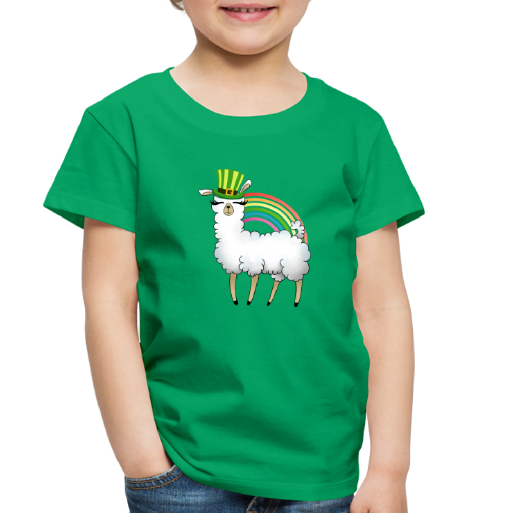 Lucky Llama Toddler Premium T-Shirt - kelly green