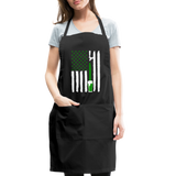American Flag Green Beer on Tap Adjustable Apron - black