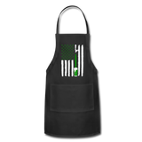 American Flag Green Beer on Tap Adjustable Apron - black