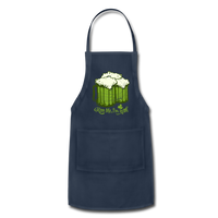 Kiss Me I'm Irish Green Beer Adjustable Apron - navy