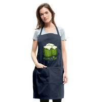 Kiss Me I'm Irish Green Beer Adjustable Apron - navy