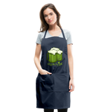 Kiss Me I'm Irish Green Beer Adjustable Apron - navy