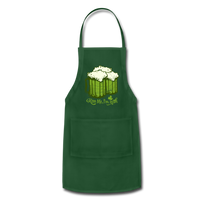 Kiss Me I'm Irish Green Beer Adjustable Apron - forest green