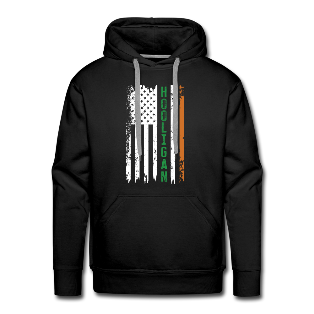 Irish American Hooligan Flag Men’s Premium Hoodie - black