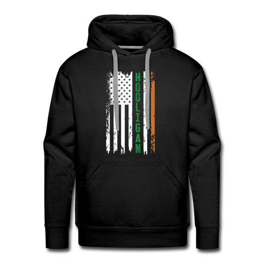 Irish American Hooligan Flag Men’s Premium Hoodie - black