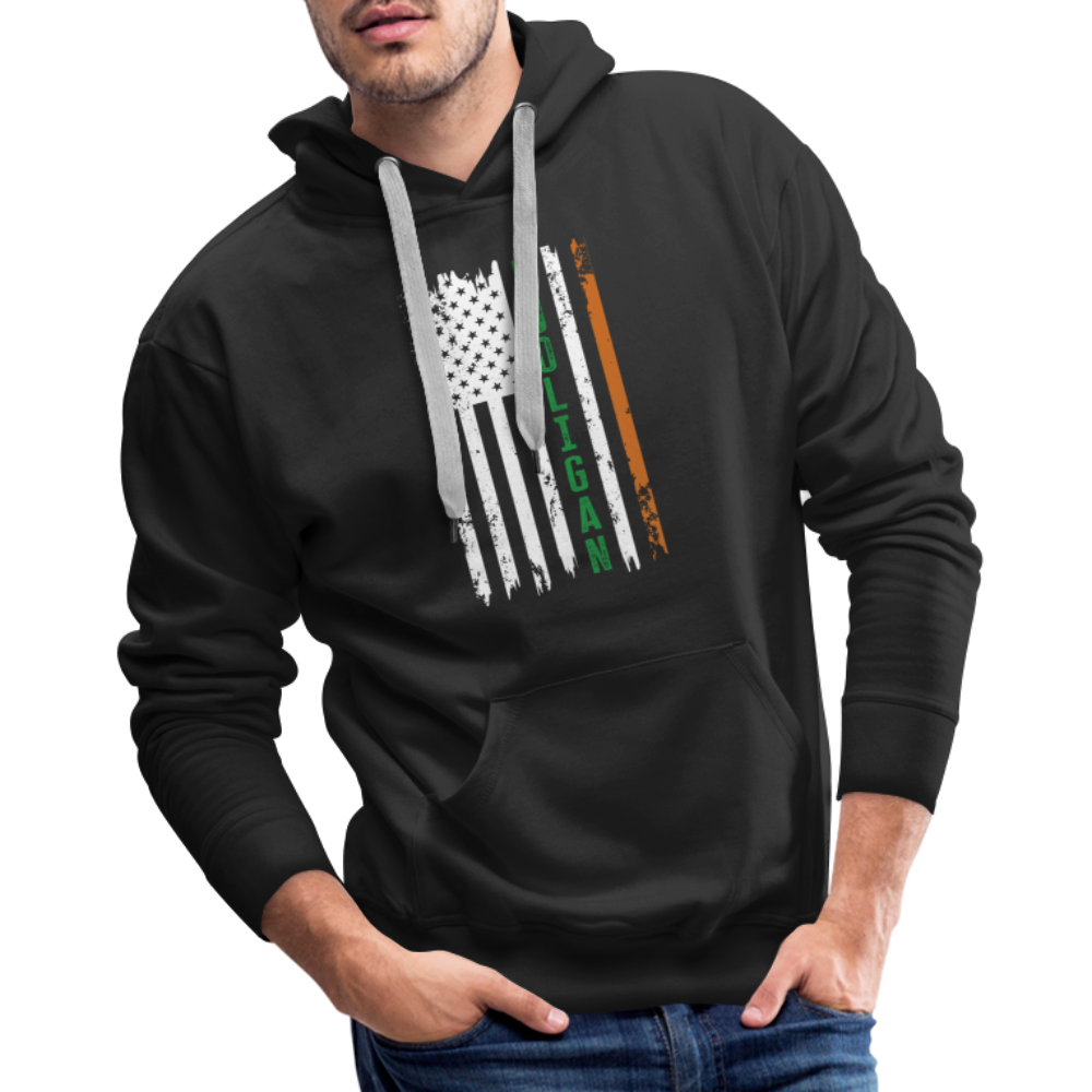 Irish American Hooligan Flag Men’s Premium Hoodie - black