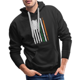 Irish American Hooligan Flag Men’s Premium Hoodie - black