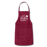 St. Patty's Is Whiskey Business Adjustable Apron - burgundy