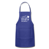 St. Patty's Is Whiskey Business Adjustable Apron - royal blue