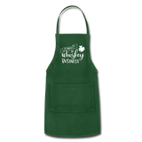 St. Patty's Is Whiskey Business Adjustable Apron - forest green