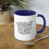Irish Blessing Contrast Coffee Mug - white/cobalt blue