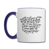 Irish Blessing Contrast Coffee Mug - white/cobalt blue