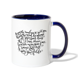 Irish Blessing Contrast Coffee Mug - white/cobalt blue