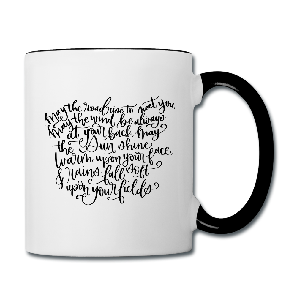 Irish Blessing Contrast Coffee Mug - white/black