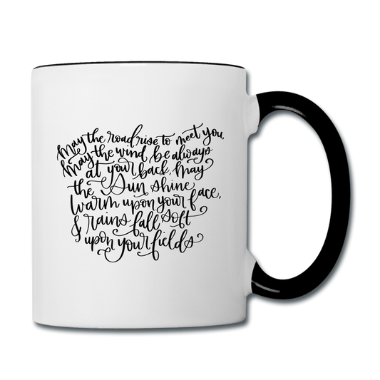 Irish Blessing Contrast Coffee Mug - white/black