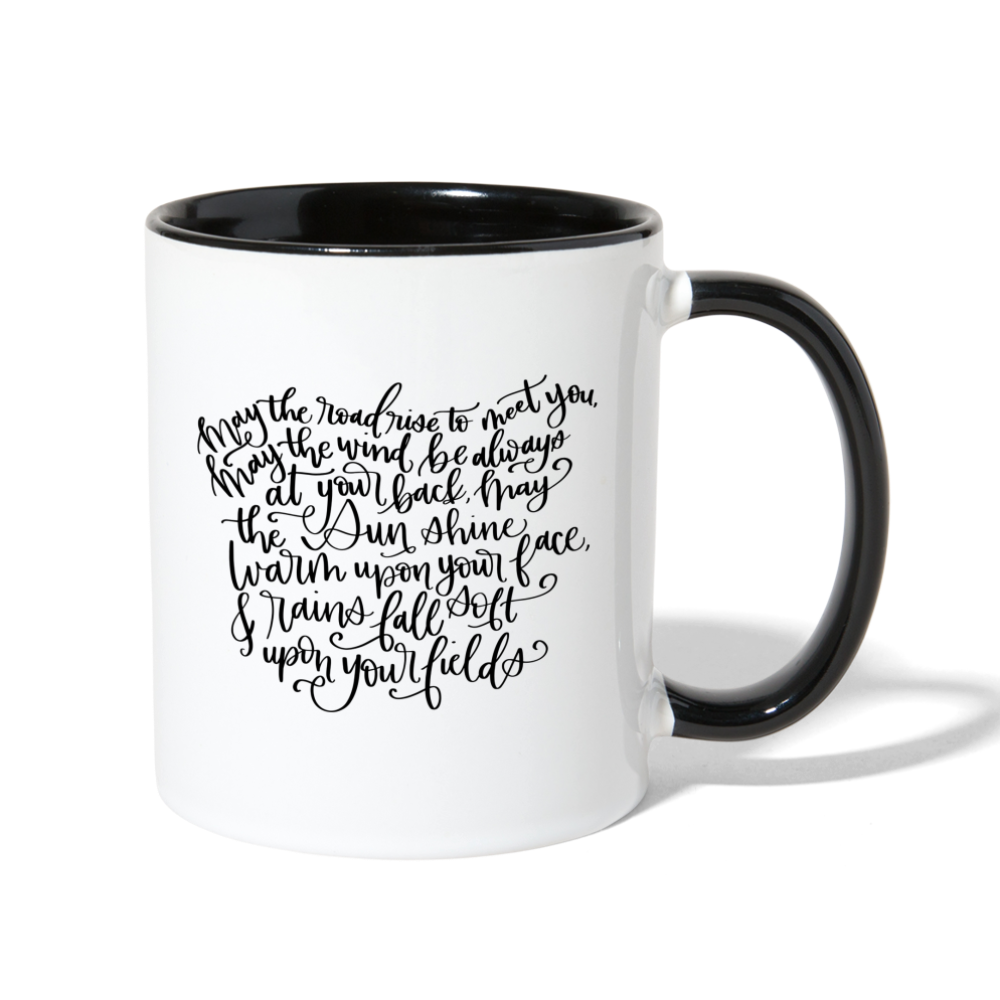Irish Blessing Contrast Coffee Mug - white/black