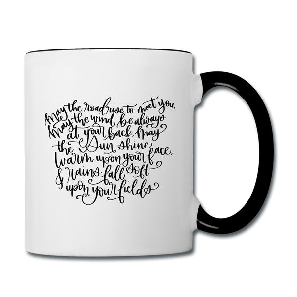 Irish Blessing Contrast Coffee Mug - white/black