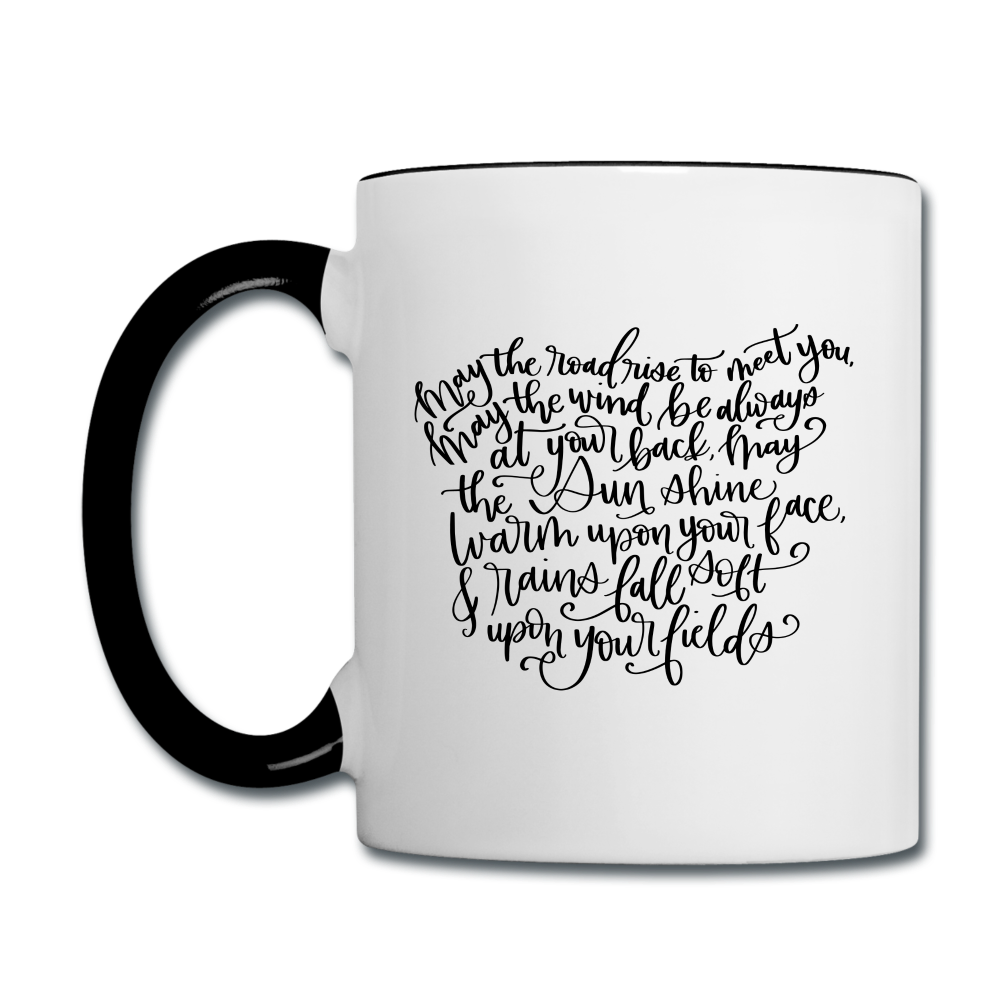 Irish Blessing Contrast Coffee Mug - white/black