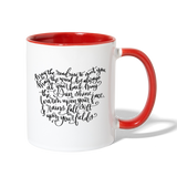 Irish Blessing Contrast Coffee Mug - white/red