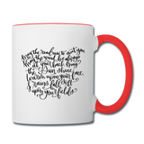 Irish Blessing Contrast Coffee Mug - white/red
