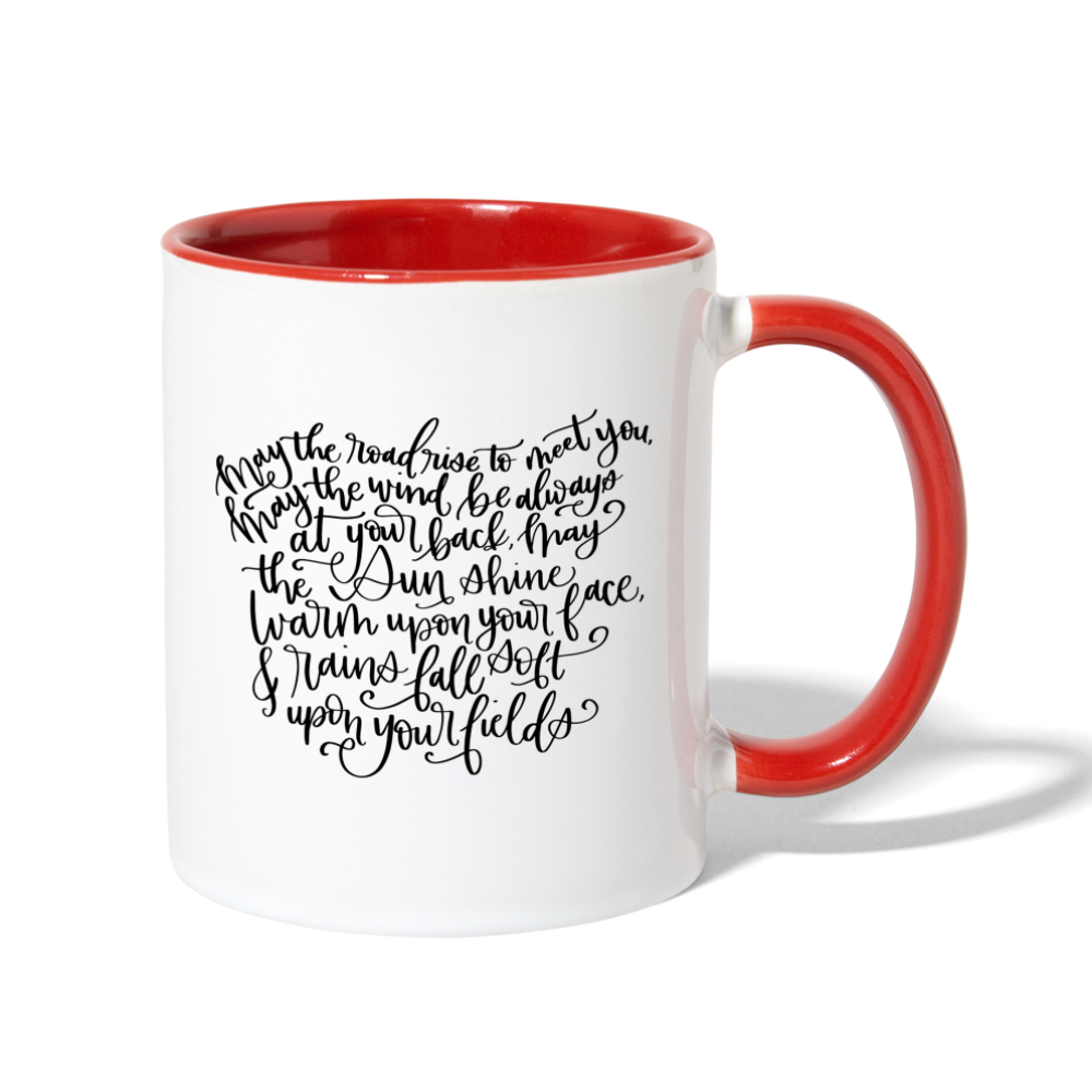 Irish Blessing Contrast Coffee Mug - white/red