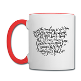 Irish Blessing Contrast Coffee Mug - white/red