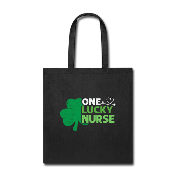 One Lucky Nurse Tote Bag - black