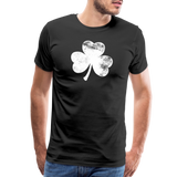 Distressed Shamrock Men's Premium T-Shirt - black