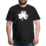 Distressed Shamrock Men's Premium T-Shirt - black