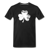 Distressed Shamrock Men's Premium T-Shirt - black