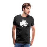 Distressed Shamrock Men's Premium T-Shirt - black