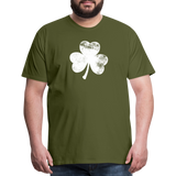 Distressed Shamrock Men's Premium T-Shirt - olive green