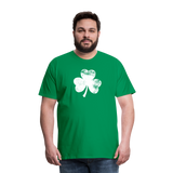 Distressed Shamrock Men's Premium T-Shirt - kelly green