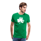 Distressed Shamrock Men's Premium T-Shirt - kelly green