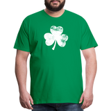 Distressed Shamrock Men's Premium T-Shirt - kelly green