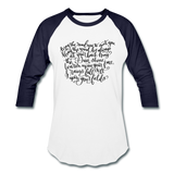 Irish Blessing Baseball T-Shirt - white/navy