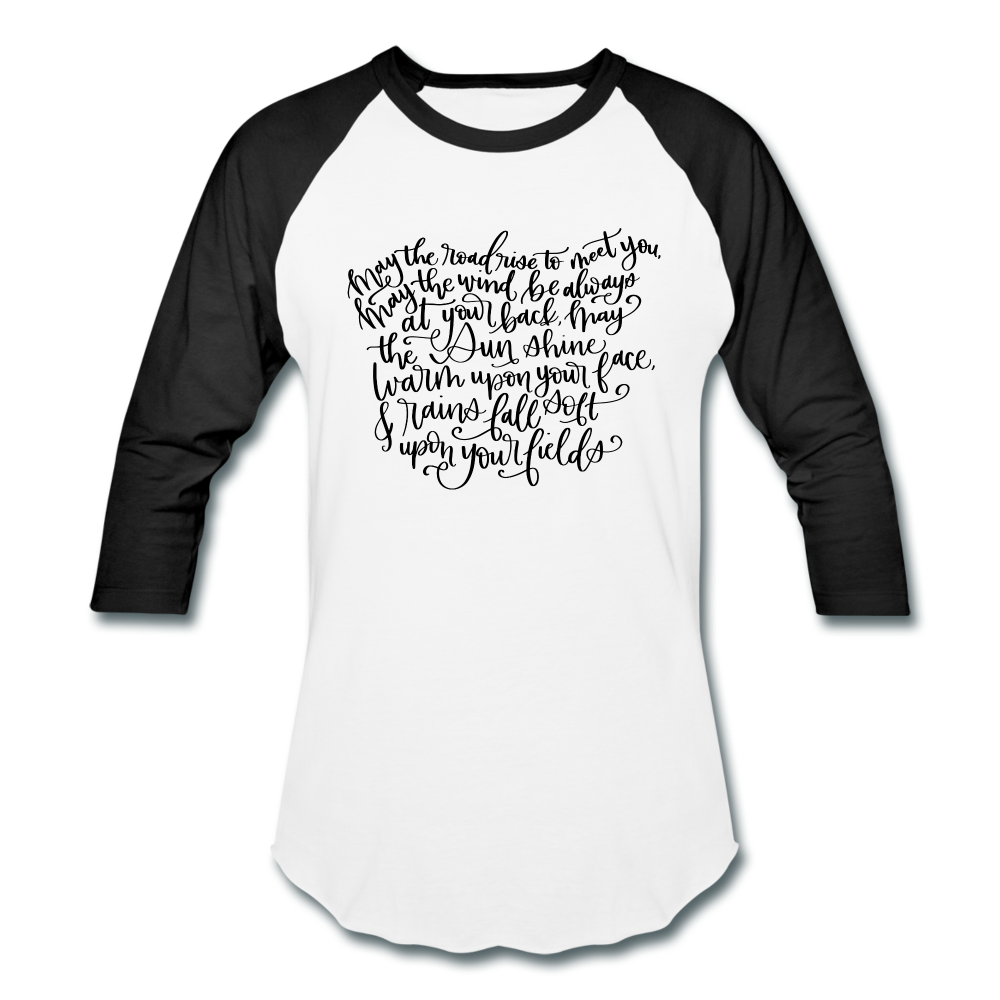 Irish Blessing Baseball T-Shirt - white/black