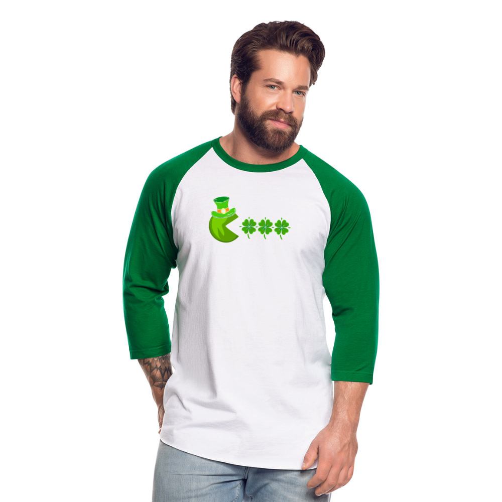 Gamer Baseball T-Shirt - white/kelly green