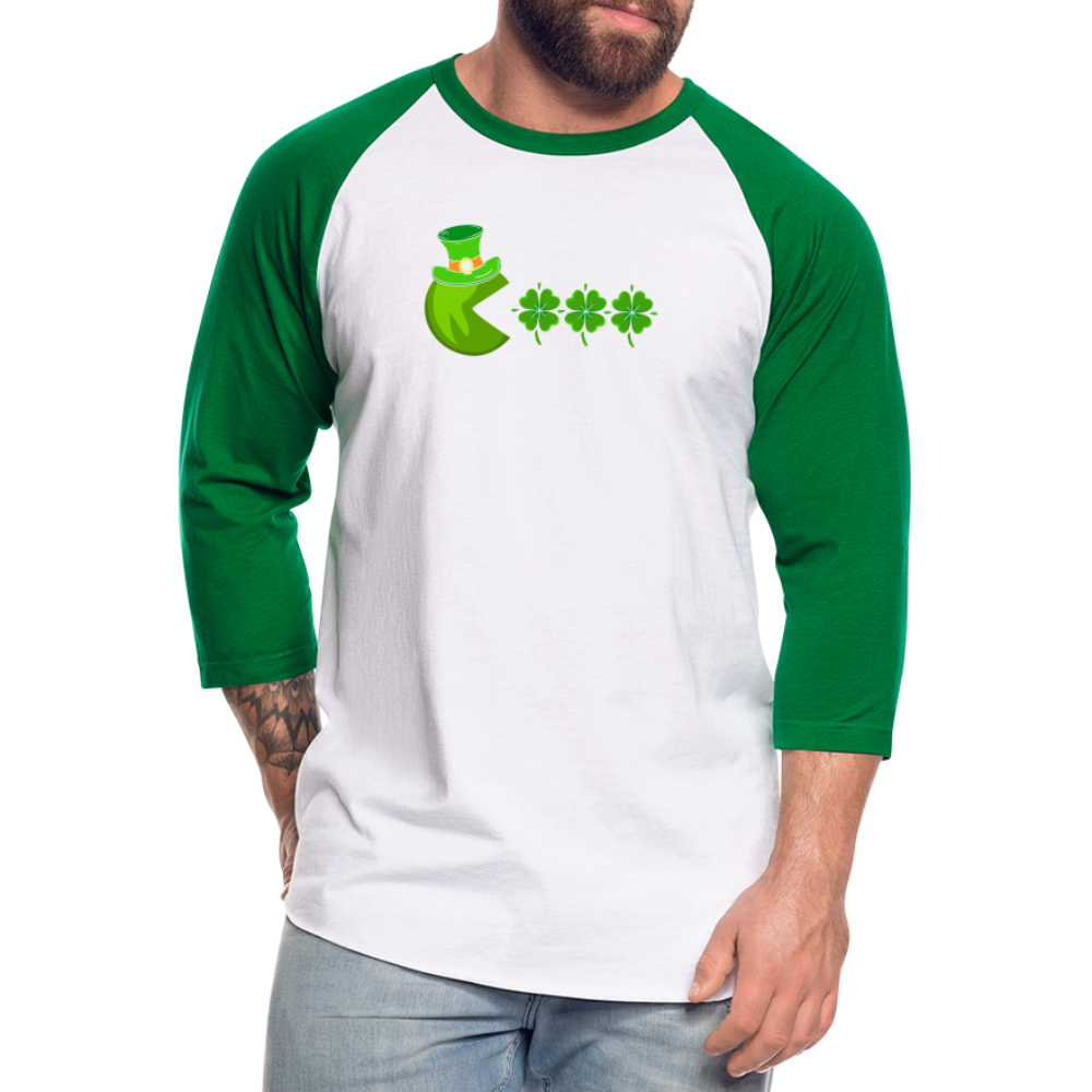 Gamer Baseball T-Shirt - white/kelly green