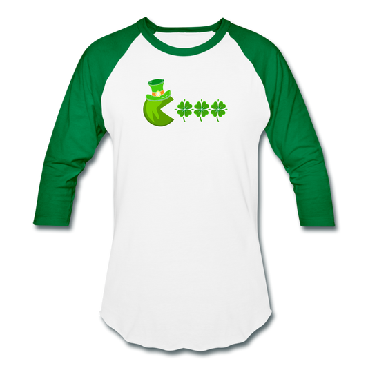 Gamer Baseball T-Shirt - white/kelly green