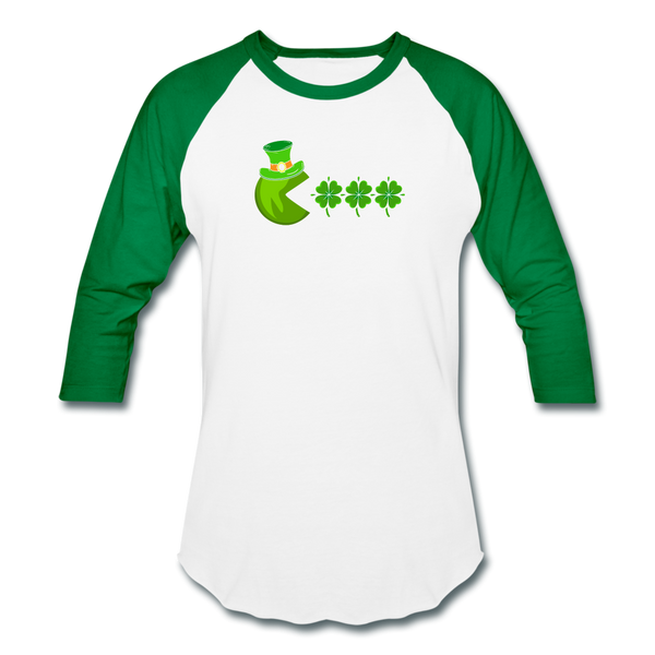 Gamer Baseball T-Shirt - white/kelly green