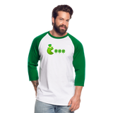Gamer Baseball T-Shirt - white/kelly green