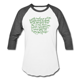 Irish Blessing May the Road Rise to Meet You Baseball T-Shirt - white/charcoal