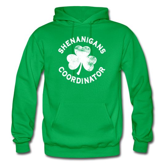 Shenanigans Coordinator Gildan Heavy Blend Adult Hoodie - kelly green